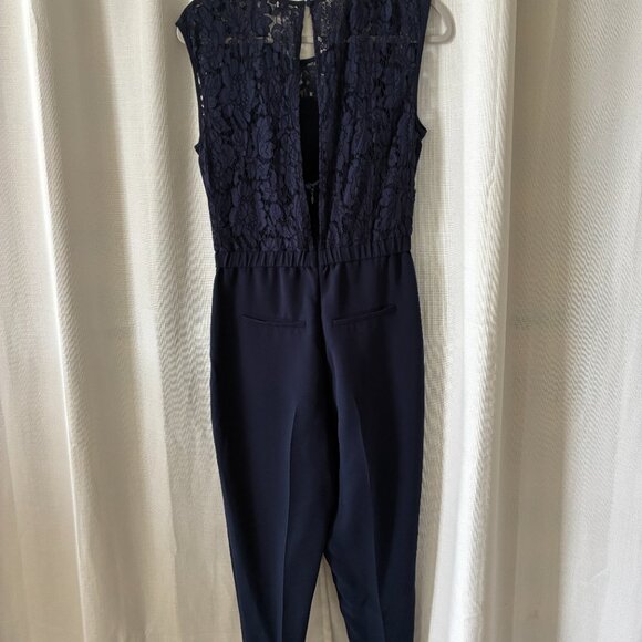 Pied à Terre Navy Lace Jumpsuit – Size 10 (UK) / US 6 - Picture 3 of 4
